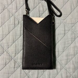 Bagnet Phone Sling Black Leather Crossbody Bag